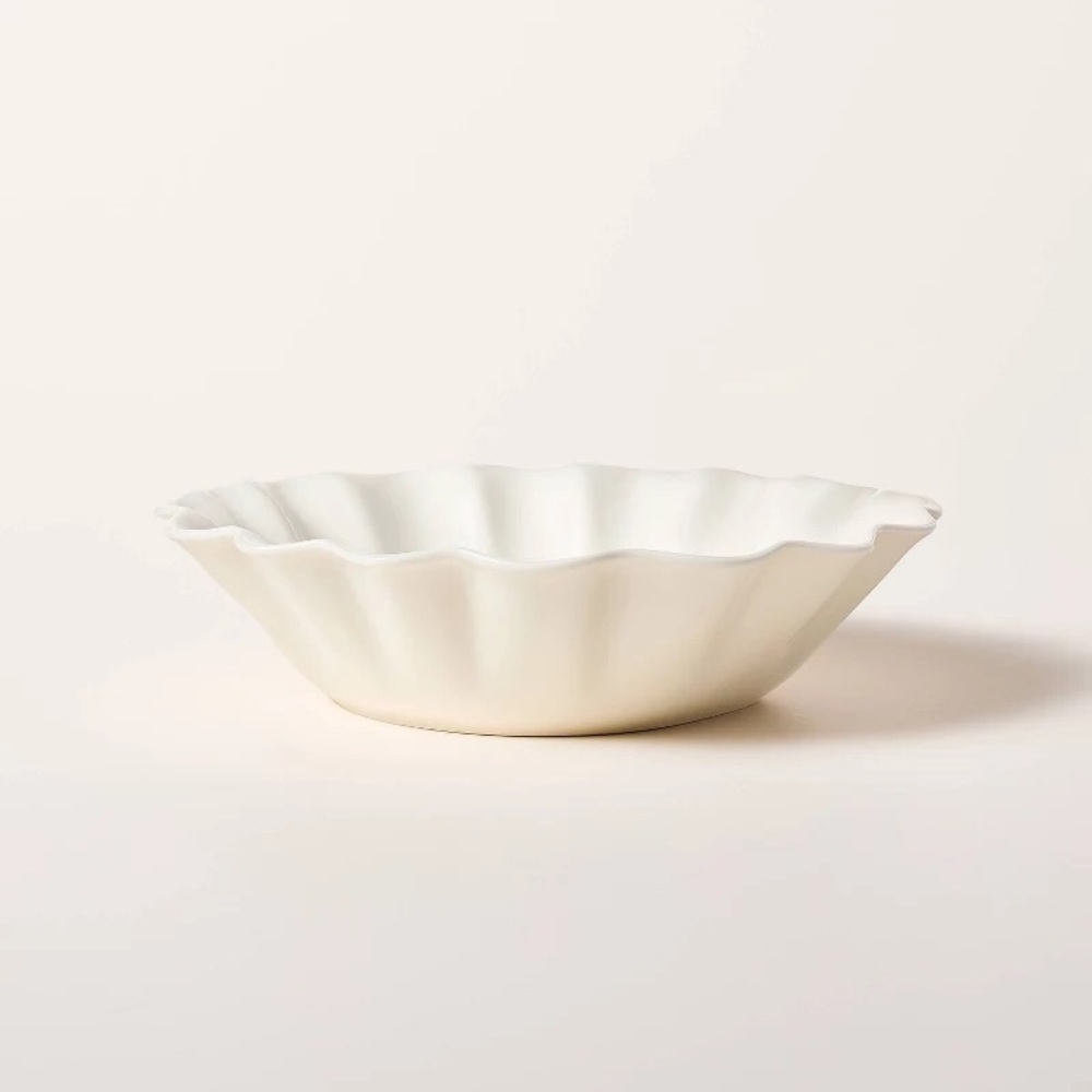 ♠️ Ruffled Ceramic Serving Bowl Cream - kate spade new york x Target